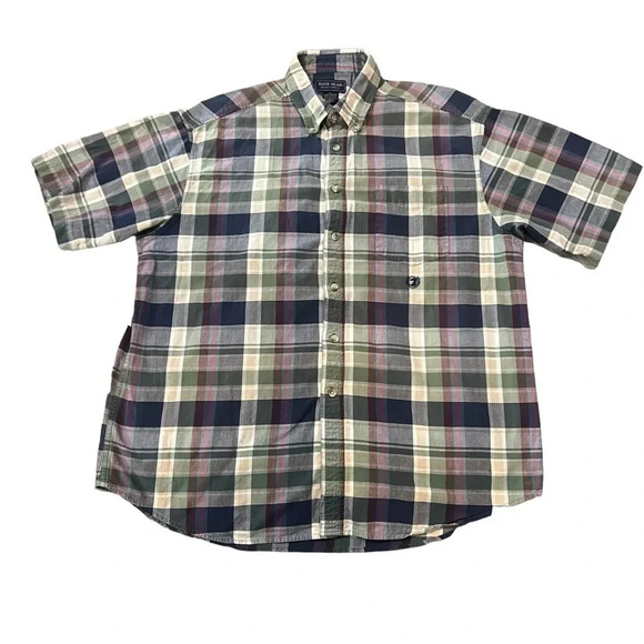 Duck Head Men's Short Sleeve Plaid/Checkered Button Down Shirt Size XL - Picture 1 of 3